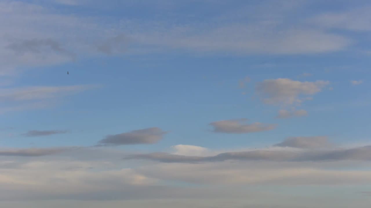 时间流逝的浮云在黄昏的景观多云的天空视频素材