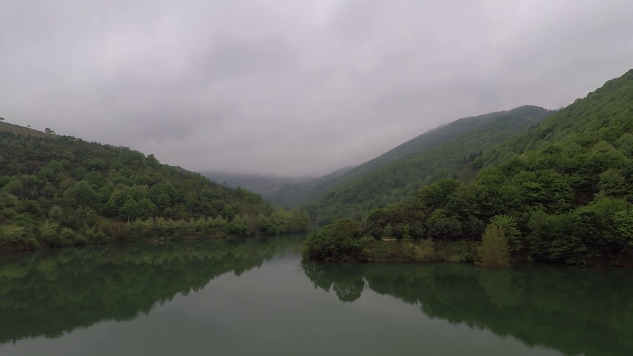 空中湖流域视频素材