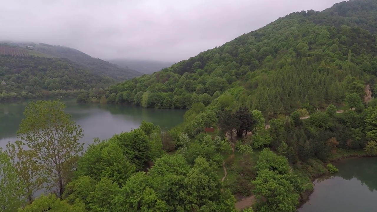 空中山湖视频素材