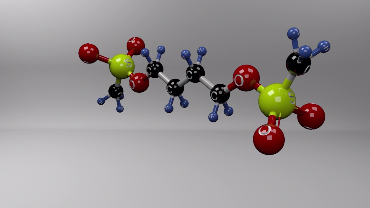 白消安分子。视频素材