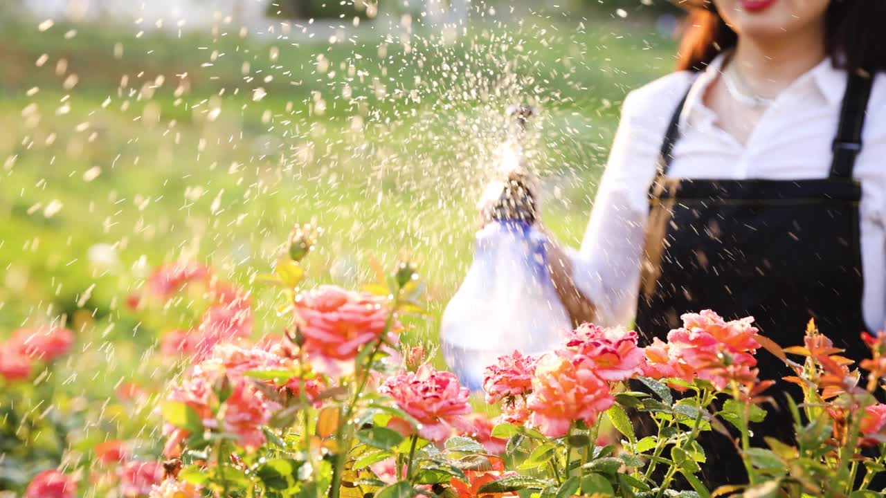 浇花视频素材