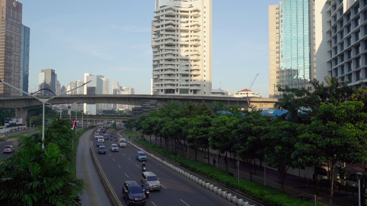 亚洲大城市的交通状况视频素材