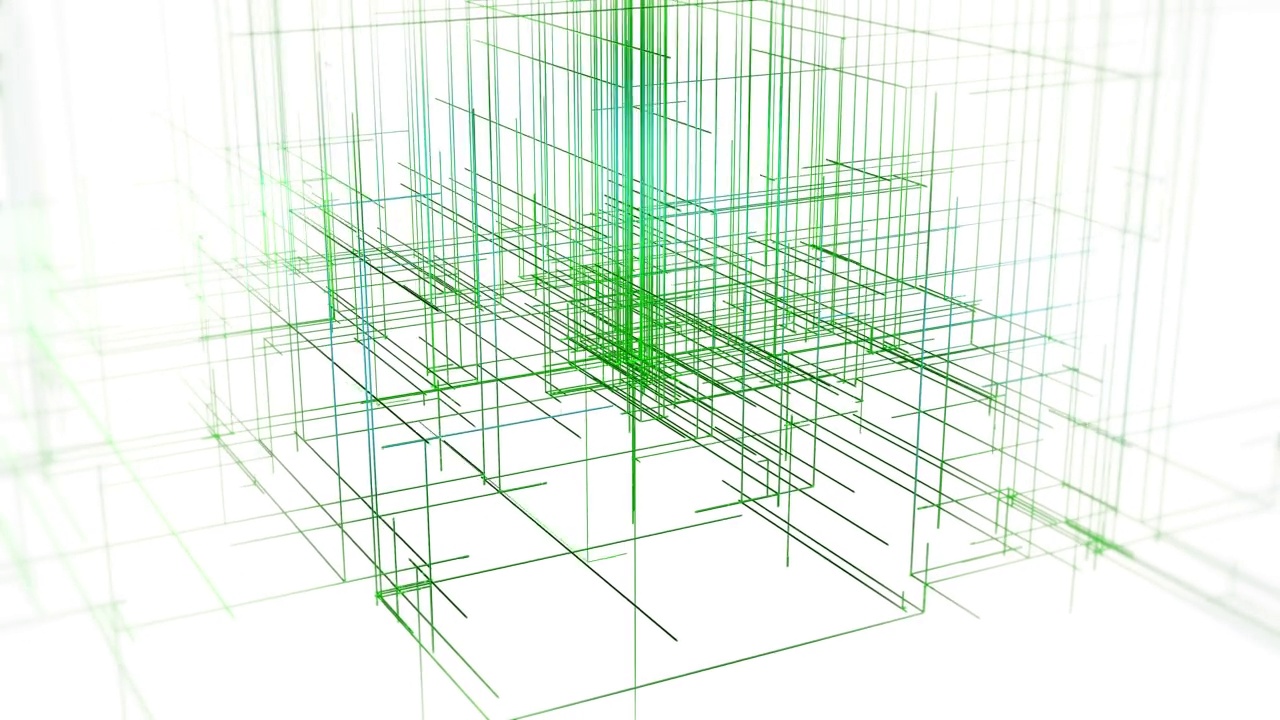 结构或网格的概念动画视频素材