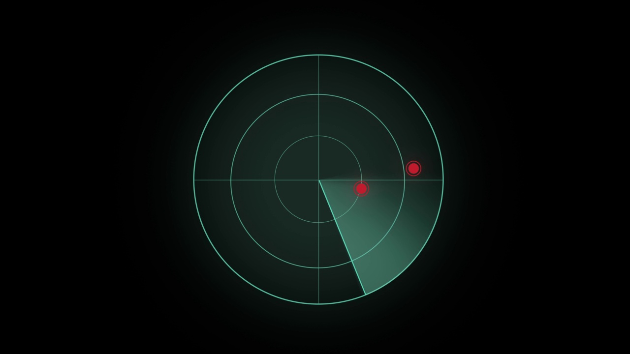 雷达扫描环境的4k动画，极简风格视频素材