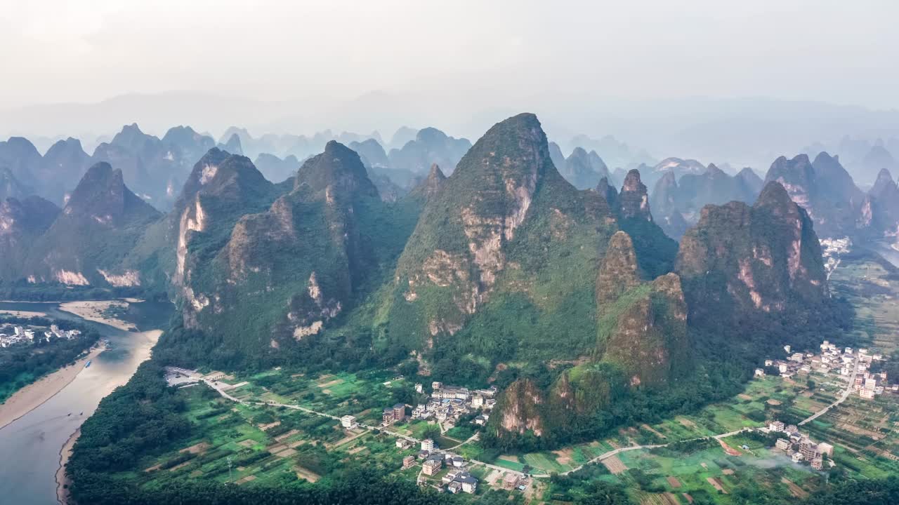 桂林山水自然景观优美视频素材