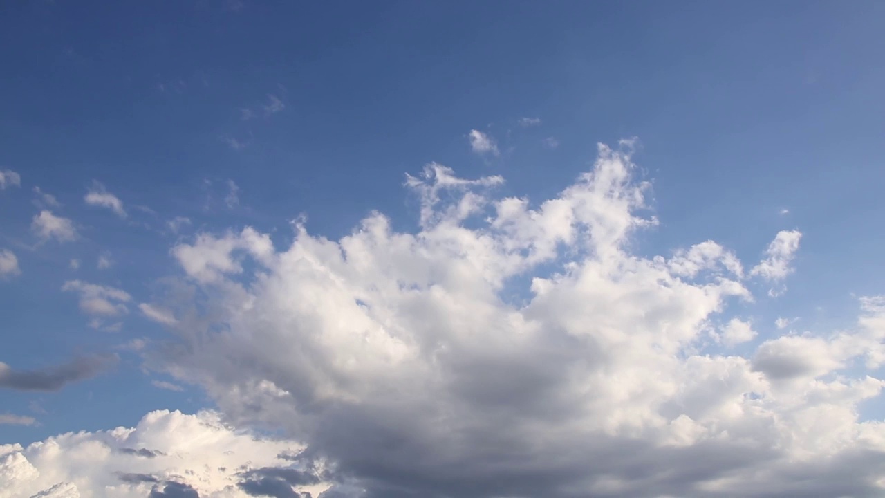 蓝天白云。天空时间流逝，云时间流逝视频素材