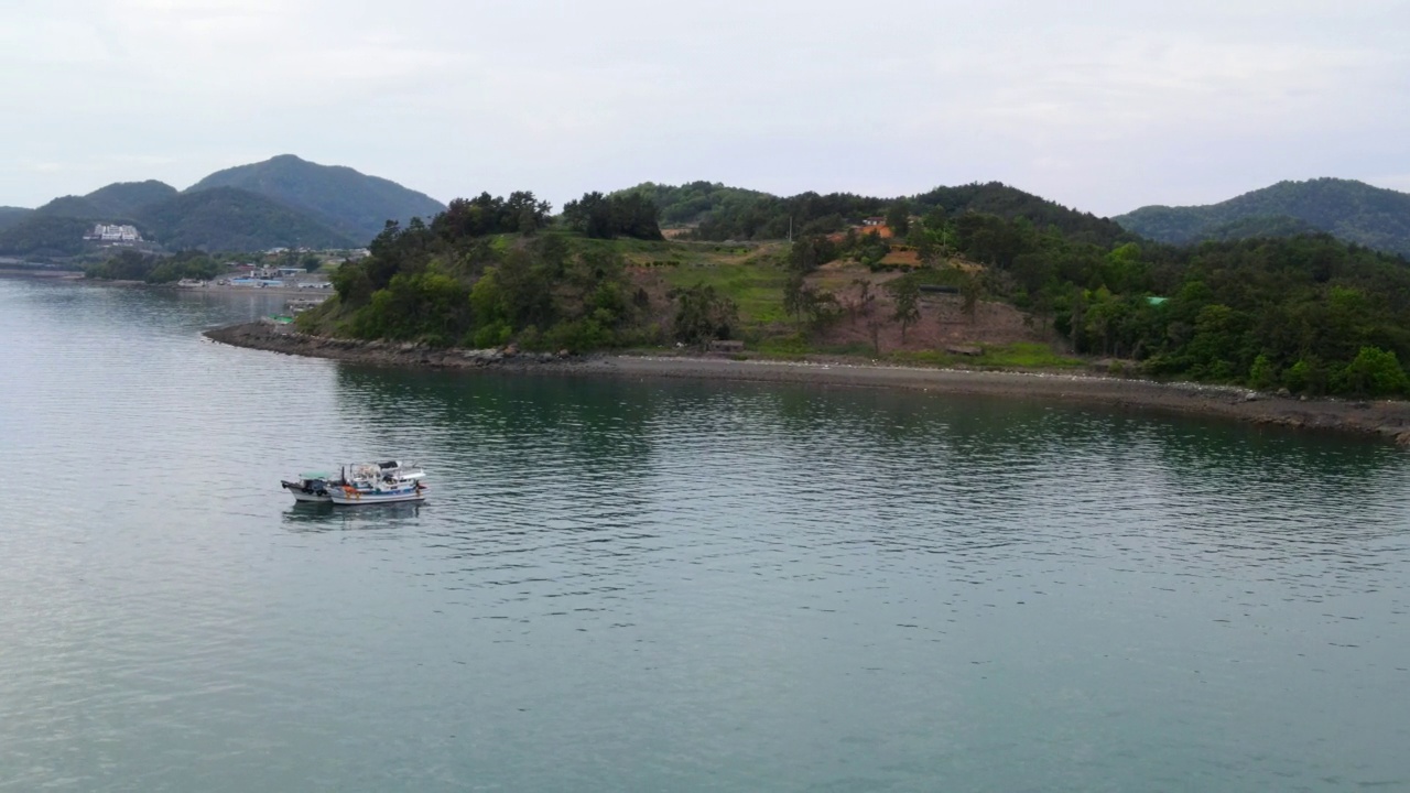 加满满湾风景/丽水市，全南道，韩国视频素材