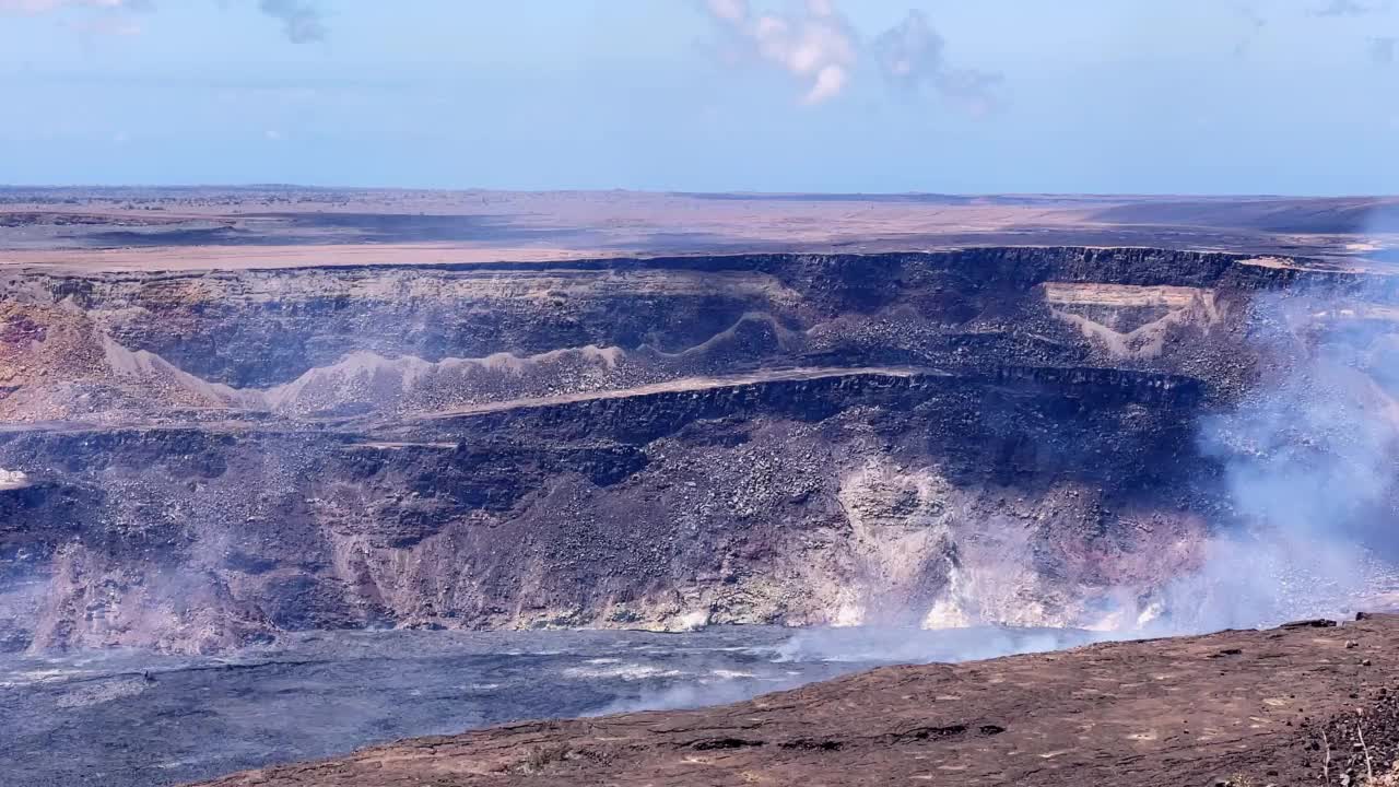 火山坑。视频素材