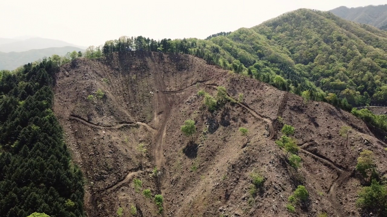 智日山五道斋山口施工现场视频素材