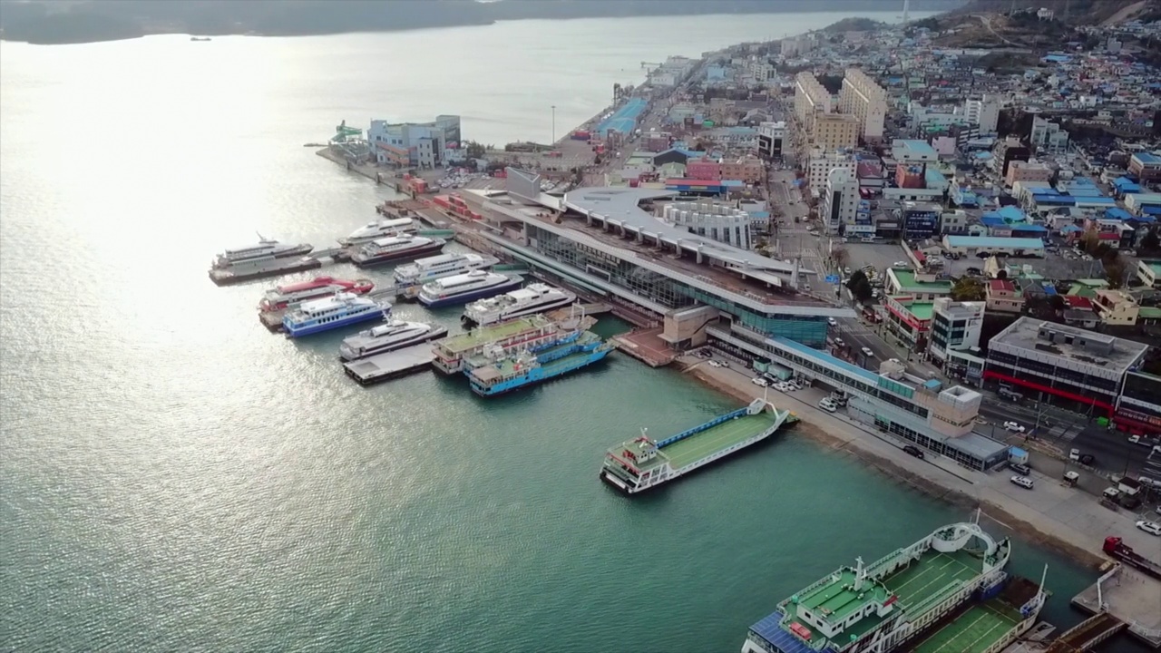 木浦港/木浦市，全南道，韩国视频素材