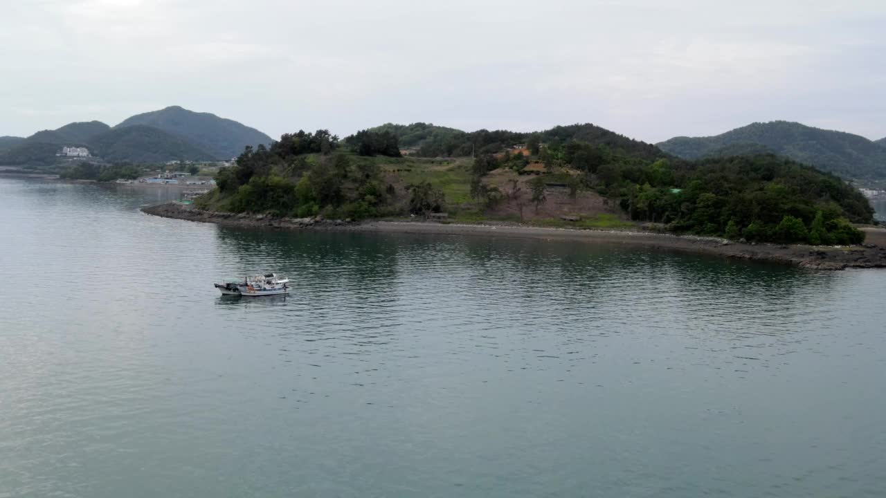 后都港(丽水)周围的海景/丽水市，全罗南道，韩国视频素材