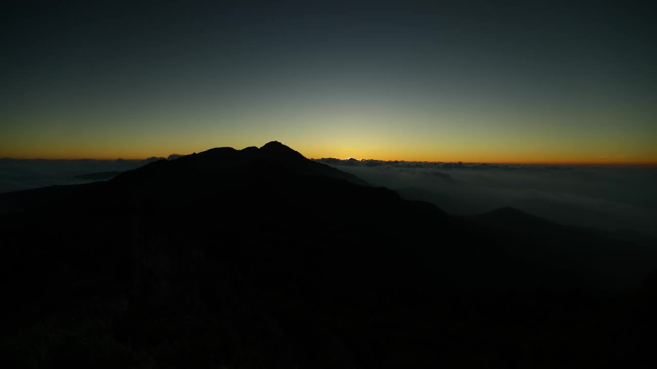 韩国智日山，云海上的日出视频素材