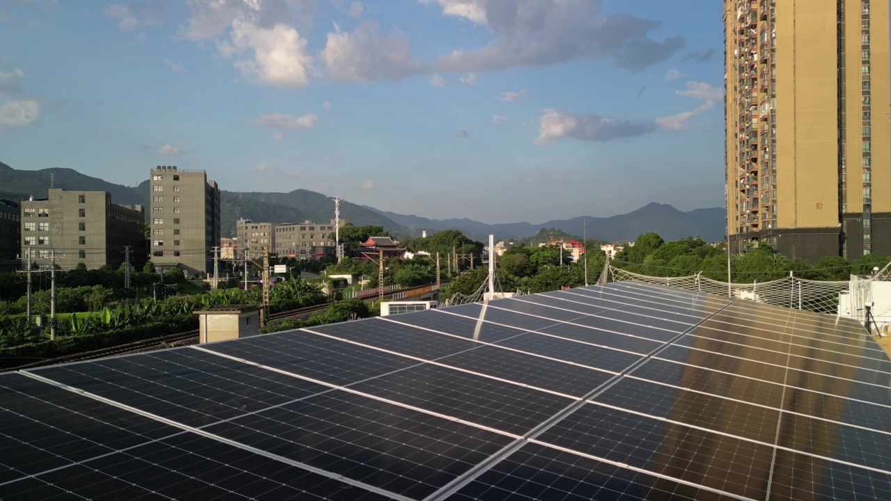 太阳能电池板视频素材