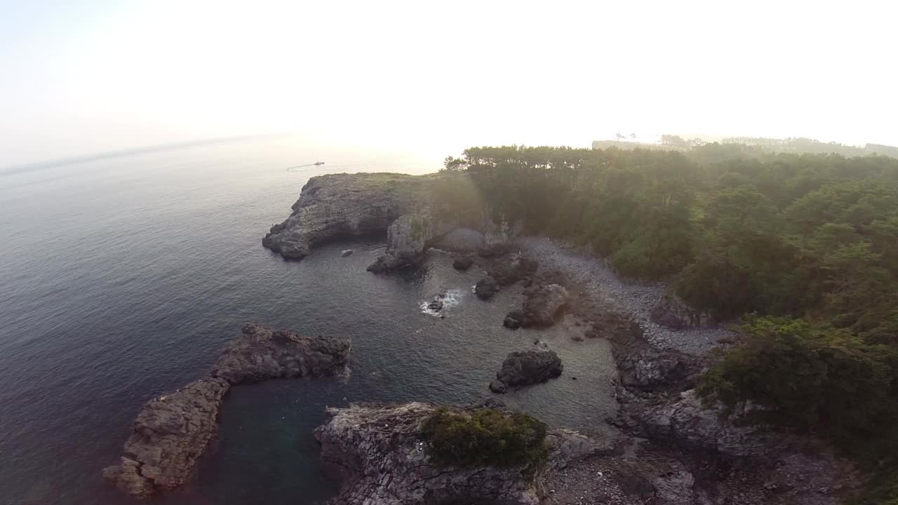 自然和海景/西归浦市，济州岛，韩国视频素材