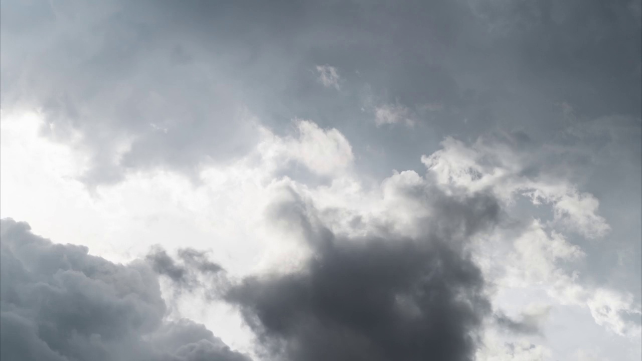 4K时间流逝下雨前的乌云，下雨的天空，暴风云视频素材