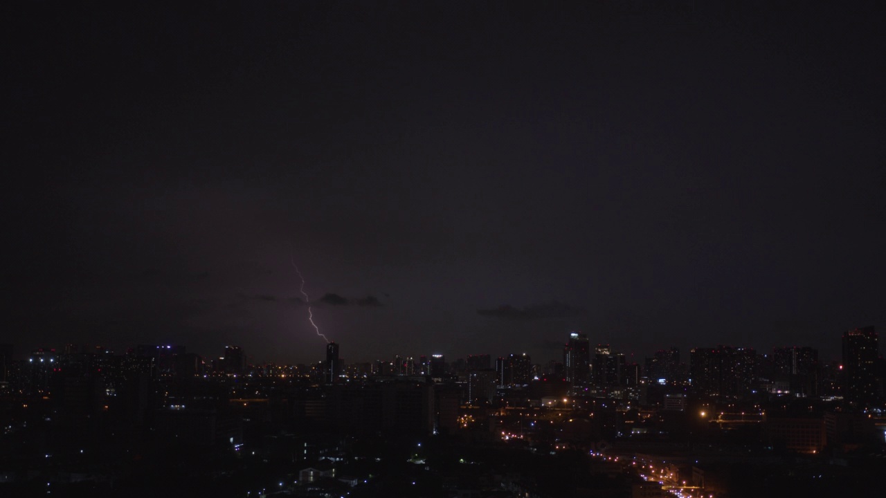 多次雷暴袭击城市视频下载