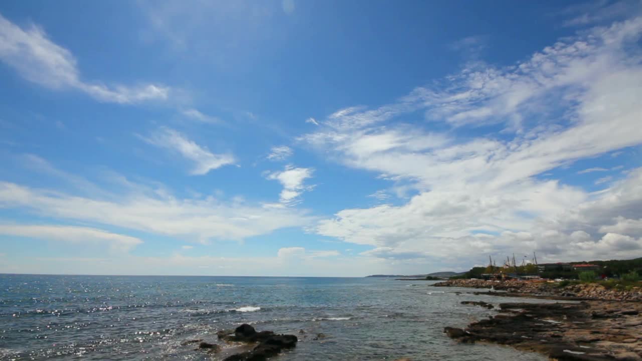 土耳其地中海波浪景观视频素材