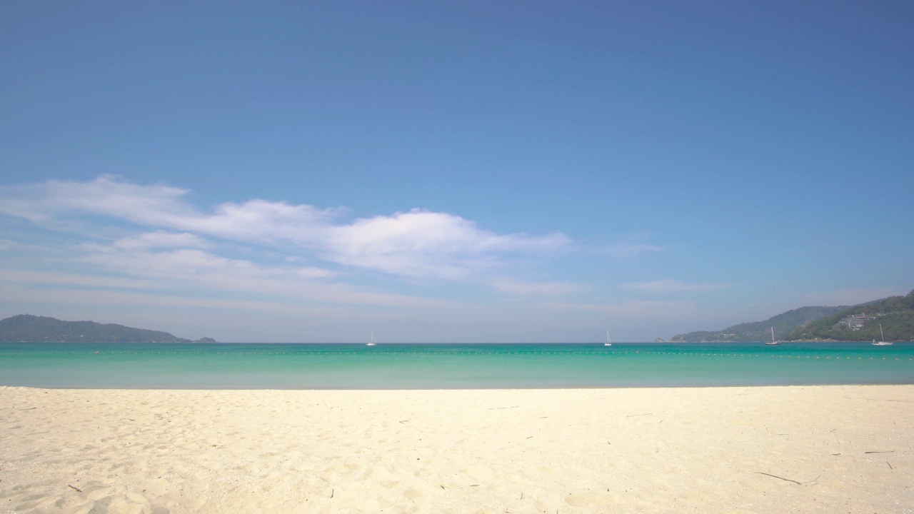 风景海滩海在夏天的阳光视频素材