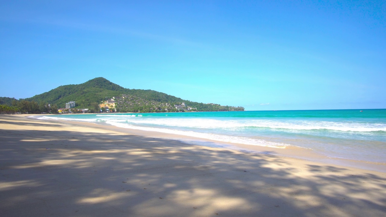 风景海滩海在夏天的阳光视频素材