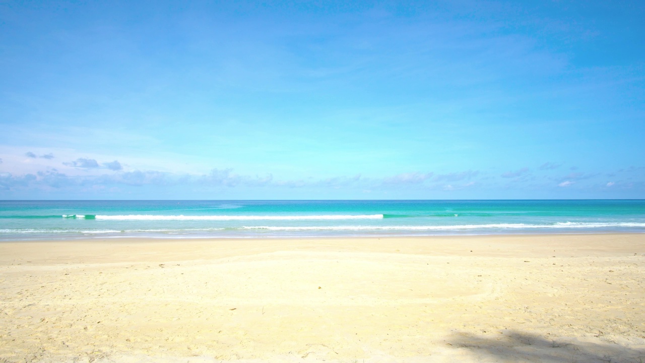 风景海滩海在夏天的阳光视频素材