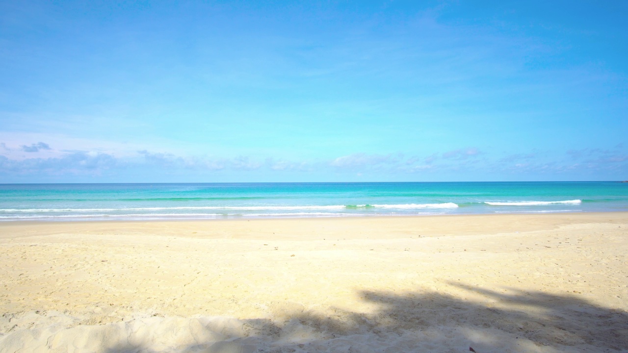 风景海滩海在夏天的阳光视频素材