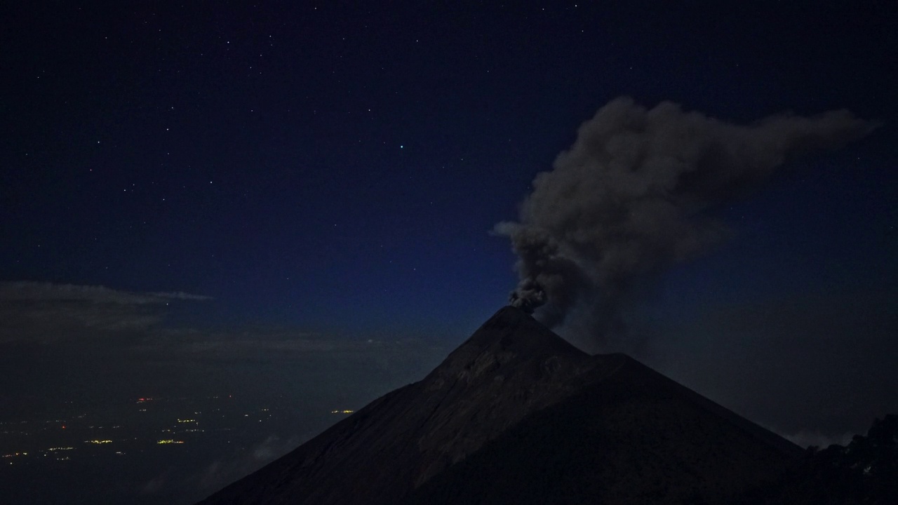 危地马拉富埃戈火山爆发视频素材