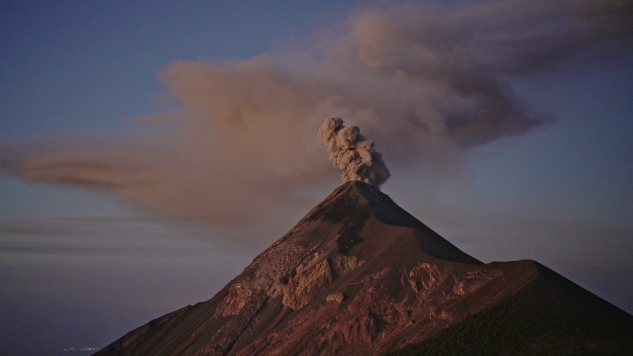 危地马拉富埃戈火山爆发视频素材