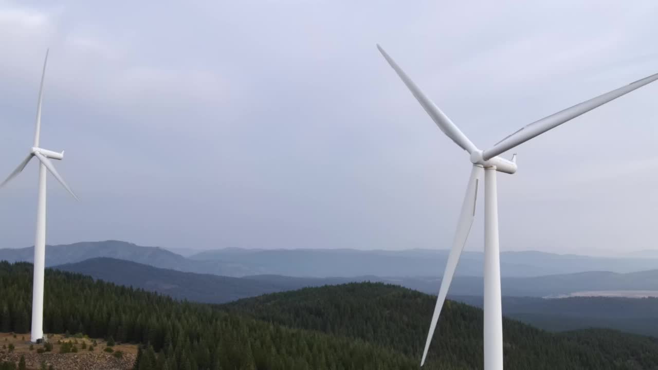 风电场的航拍视频素材