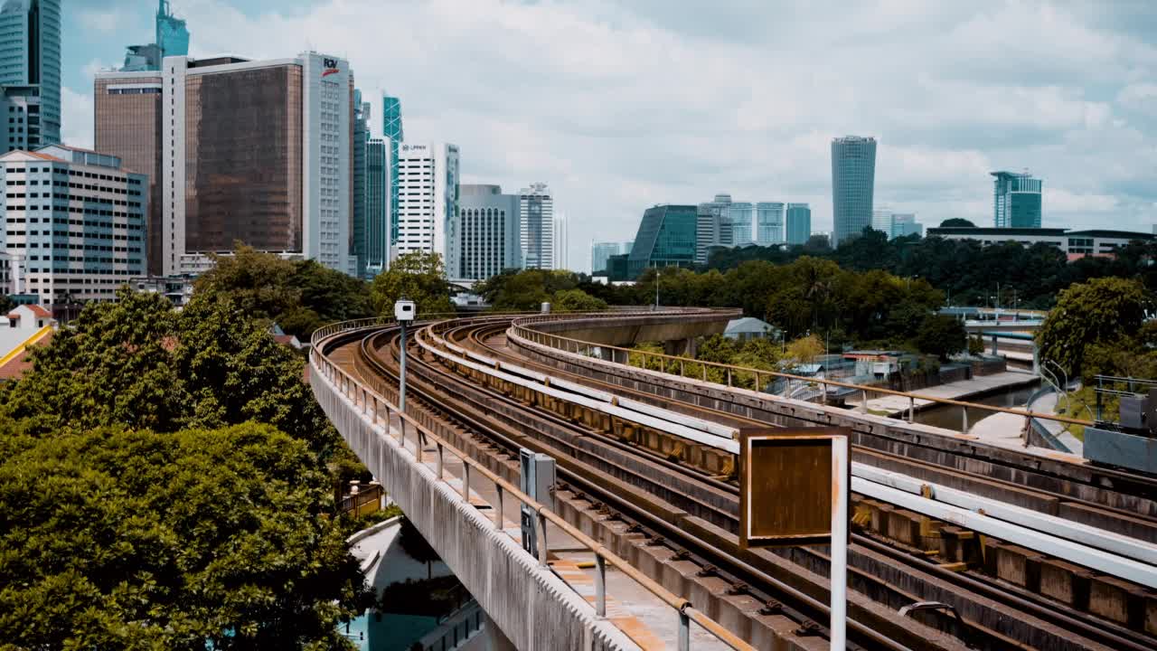 KL城市通勤从吉隆坡市车站出发视频素材