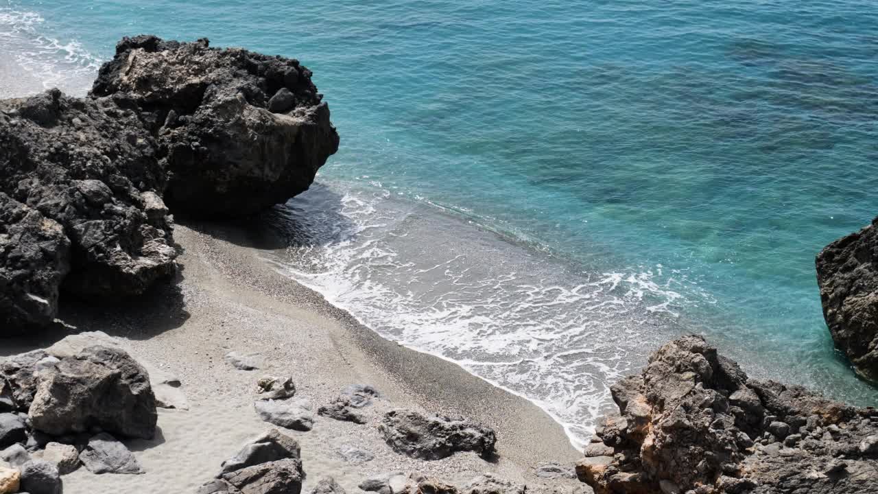 克里特岛南海岸海滩视频素材