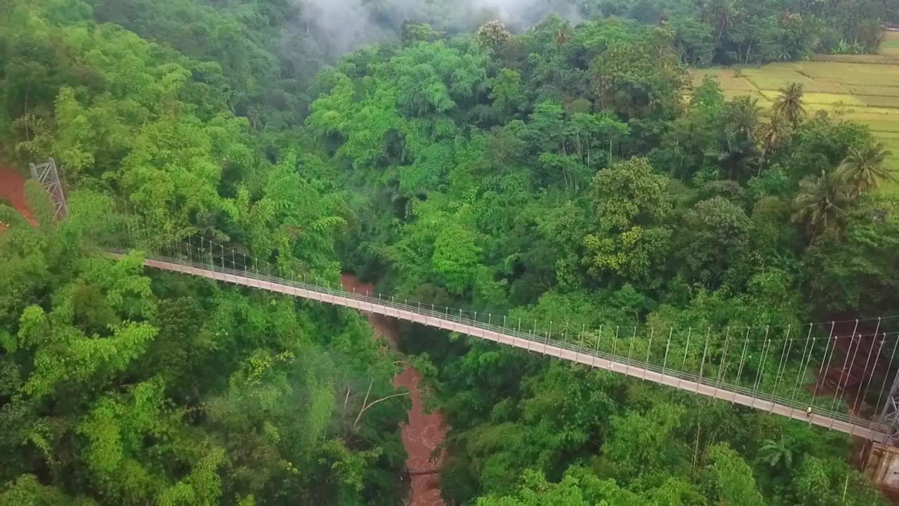 美丽的鸟瞰图，美丽的山景全景视频素材