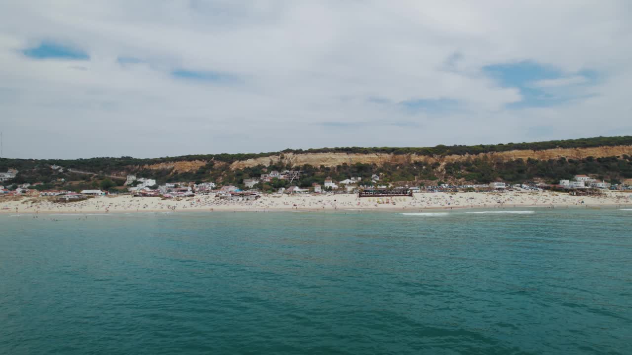 空中夏季海滩大西洋视频素材