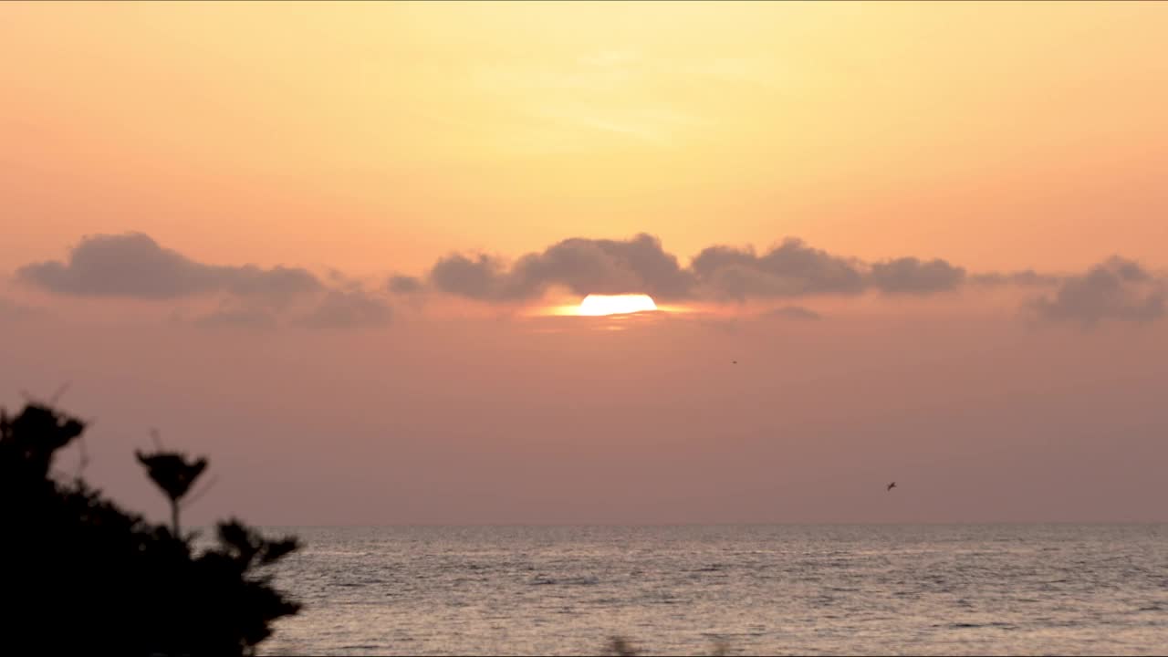 日落的海边/韩国视频素材