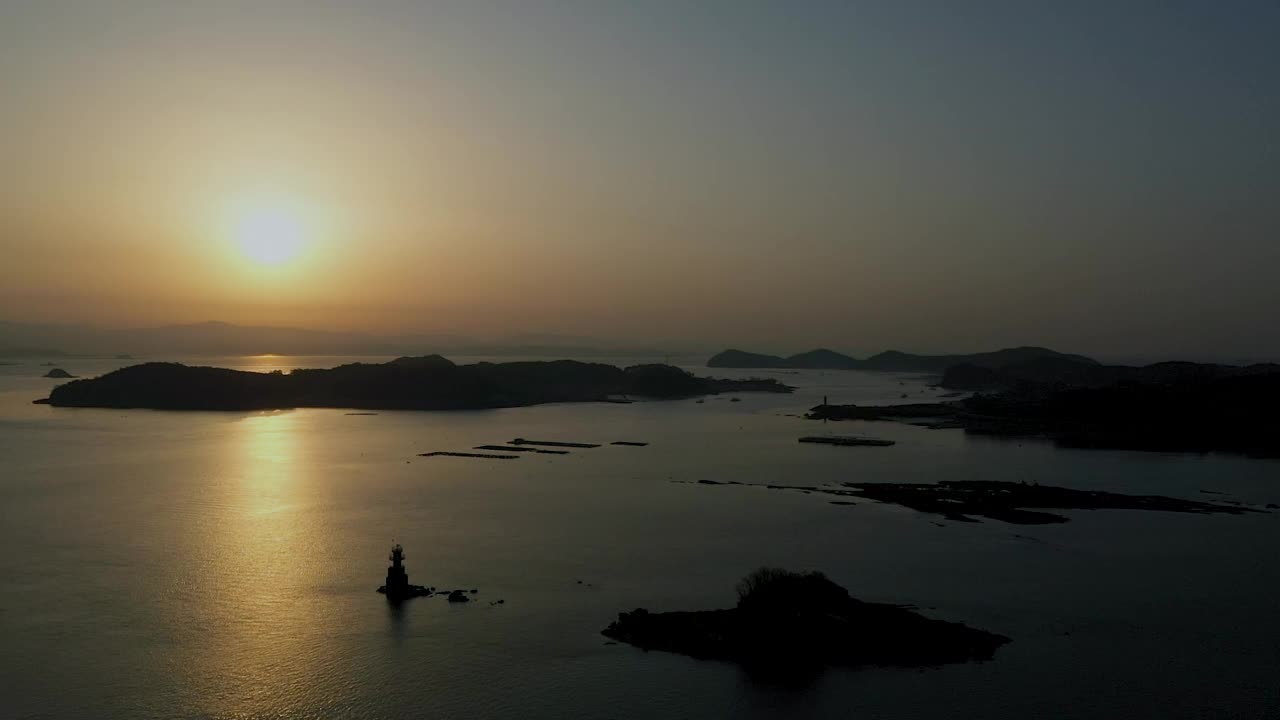 日落的海边/韩国视频素材