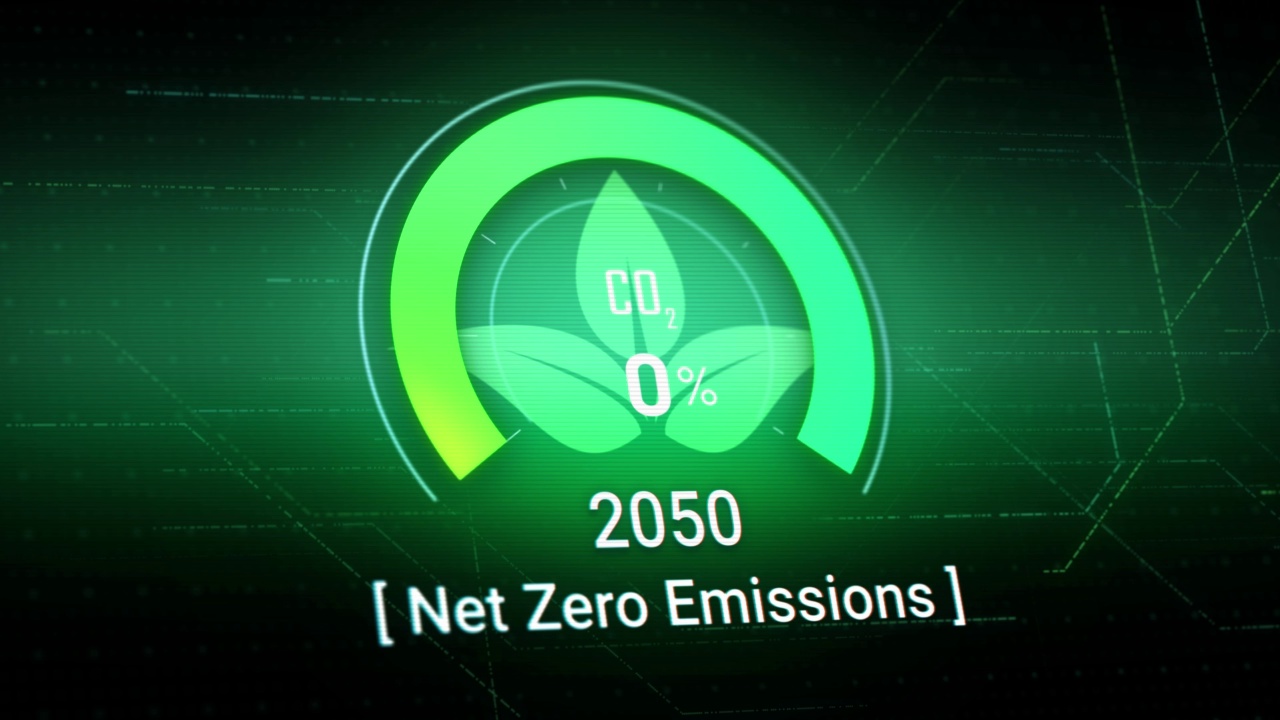 3D数字仪表盘CO2液位计百分比下降为0视频素材