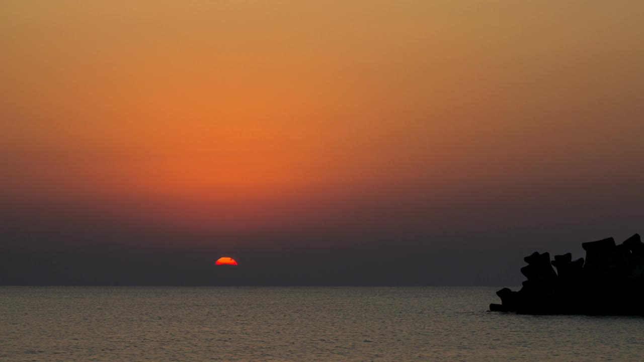 黑海的日出——时间流逝视频素材