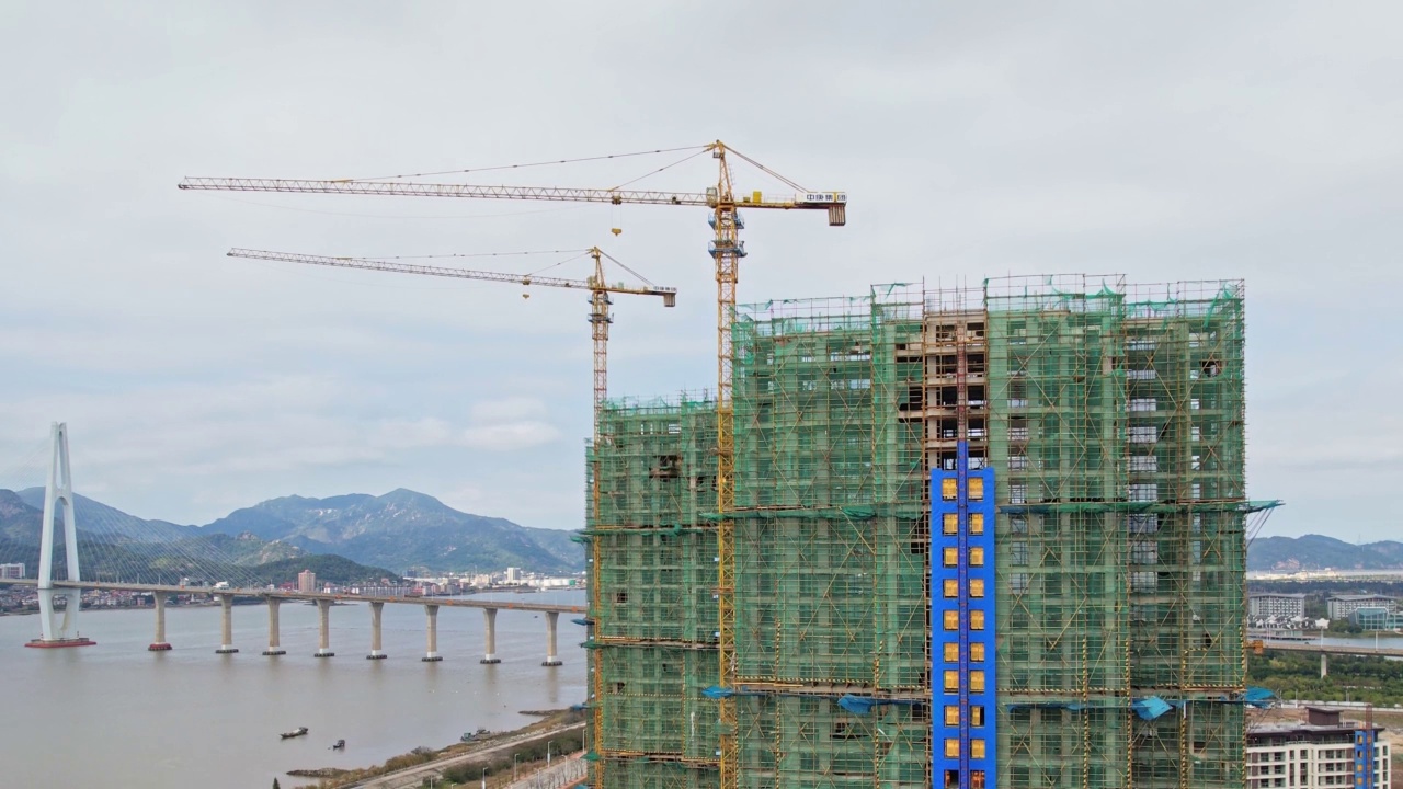 在建高层项目视频素材