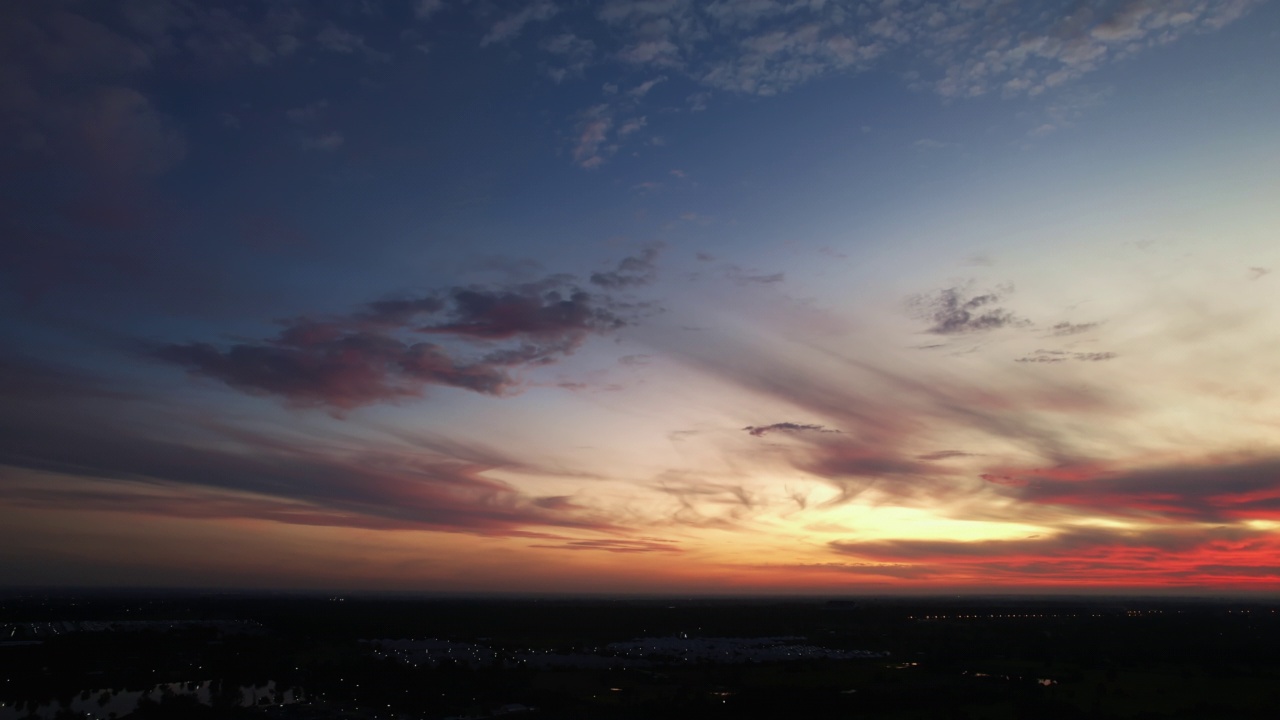 美天空夕阳多彩视频素材