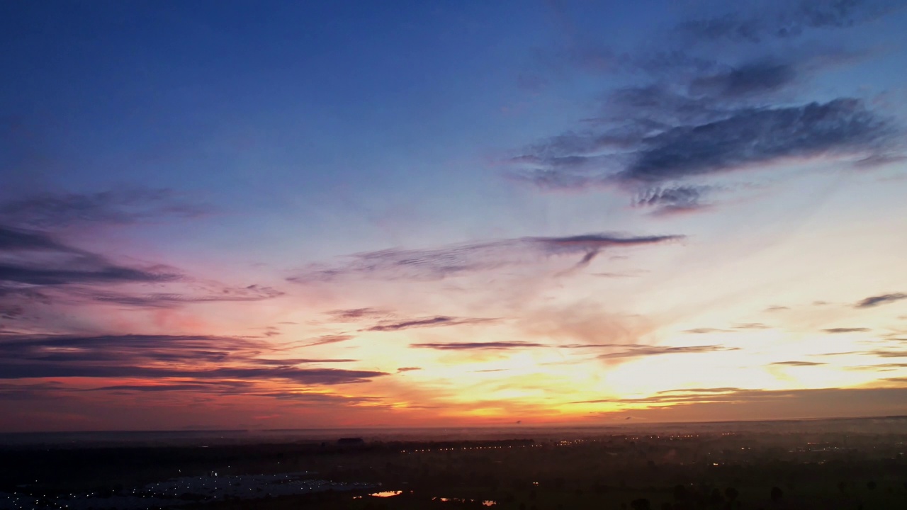 美天空夕阳多彩视频素材