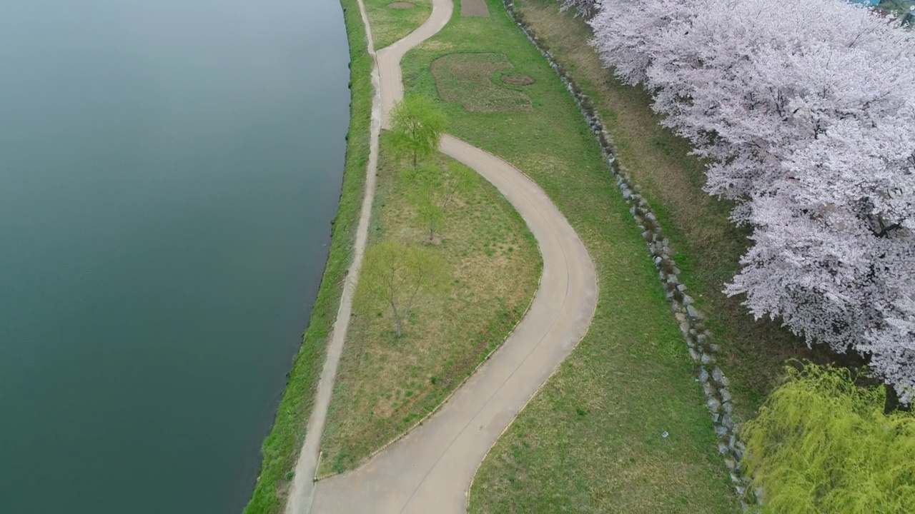 韩国全罗南道顺川市丰德区东川附近的长廊视频素材