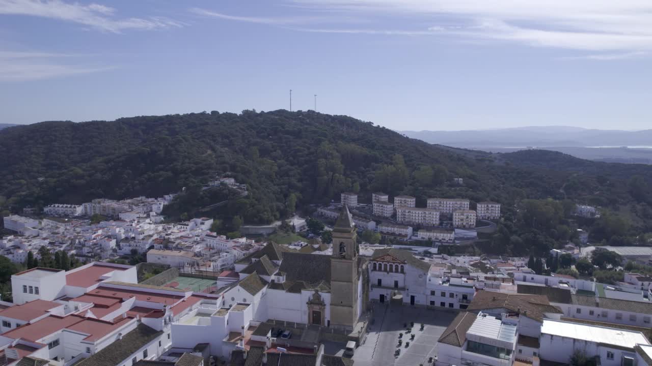 4K空中视图- alcala de los Gazules, cadiz，西班牙视频素材