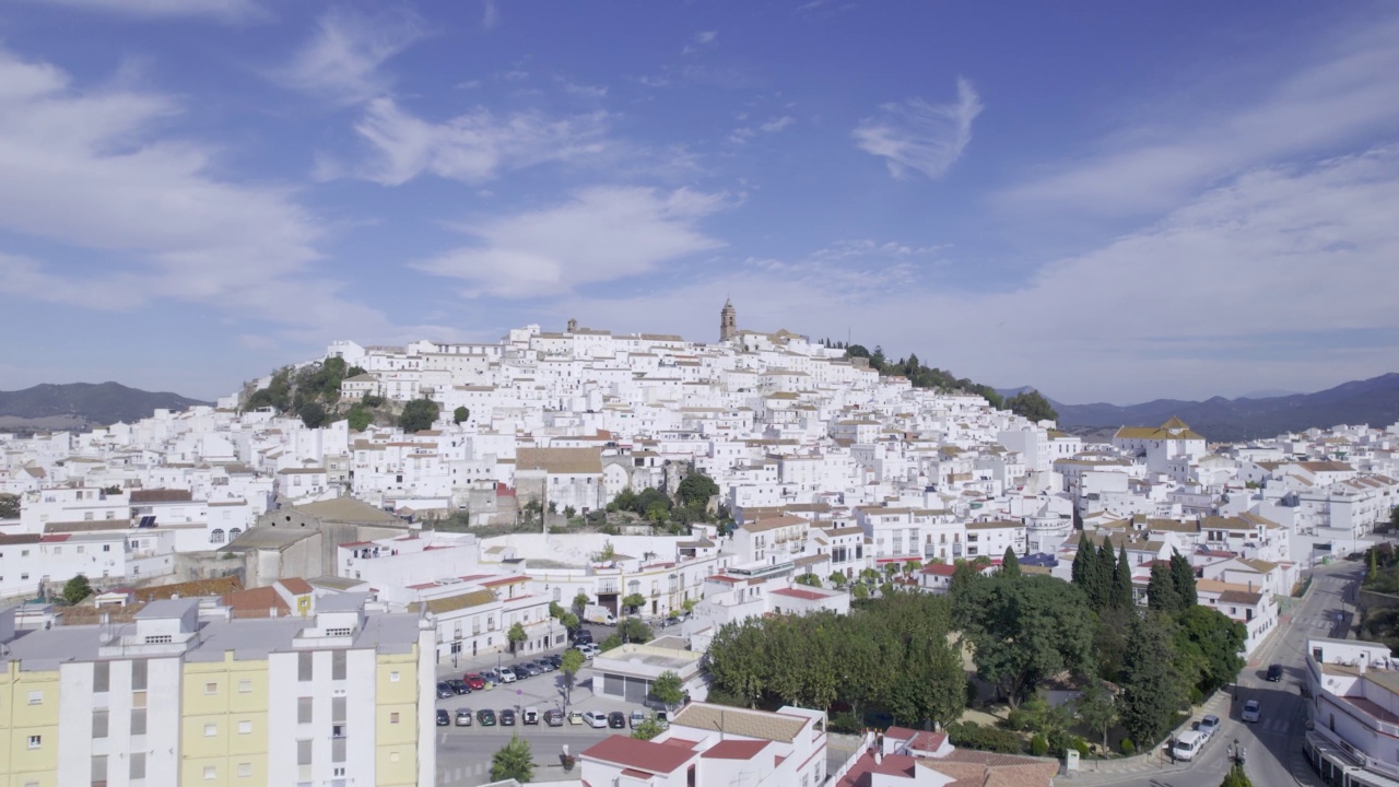 4K空中视图- alcala de los Gazules, cadiz，西班牙视频素材