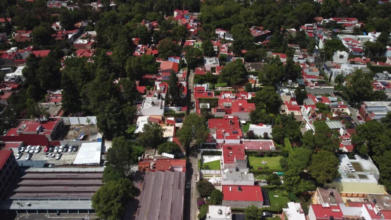 墨西哥城住宅区的街道视频素材