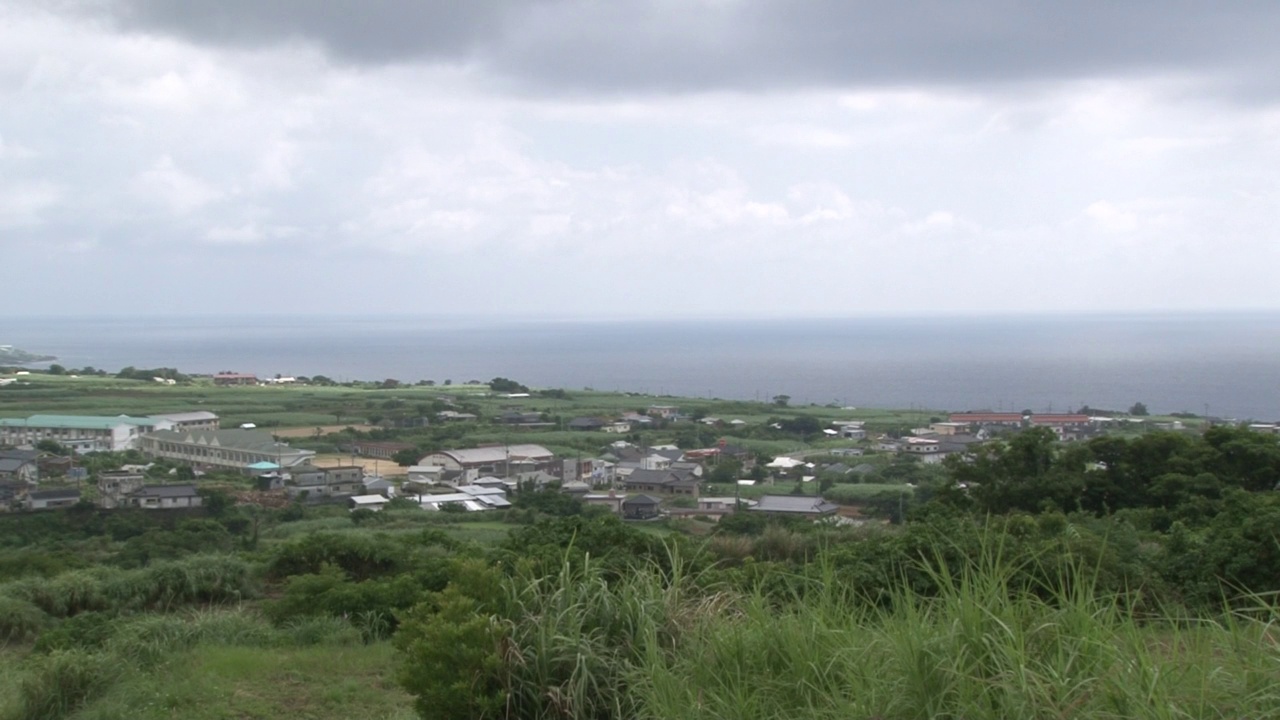 日本鹿儿岛德野岛的一个村庄视频素材