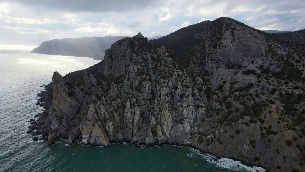 卡巴卡亚山，戈利琴徒步路线。克里米亚旅游景点视频素材