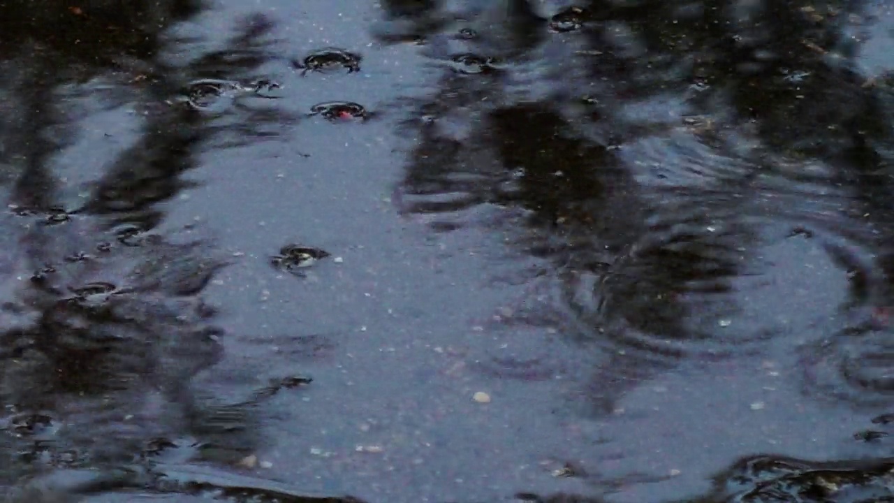 雨从屋顶上落下来。雨水从屋顶滴落。视频素材