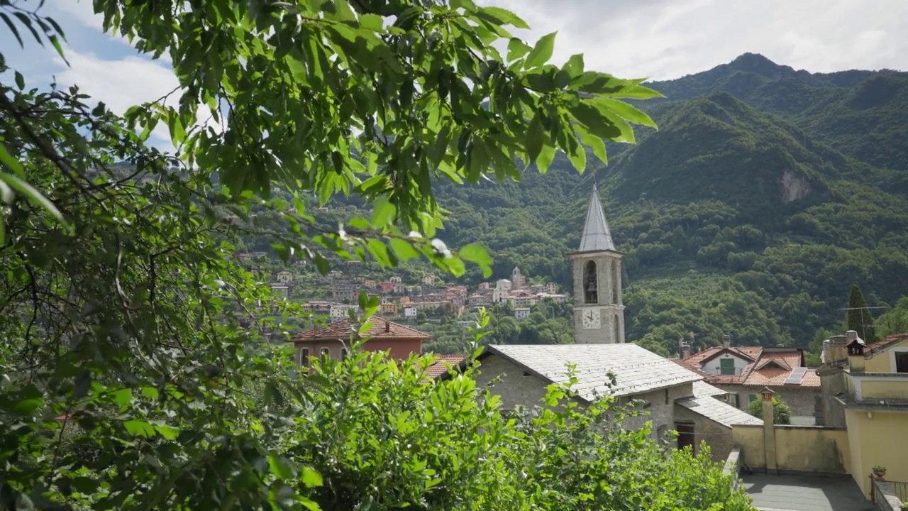 Chiesa Sant’antonio Abate在维齐奥，靠近意大利北部的科莫湖，伦巴第，意大利湖，意大利，欧洲视频素材