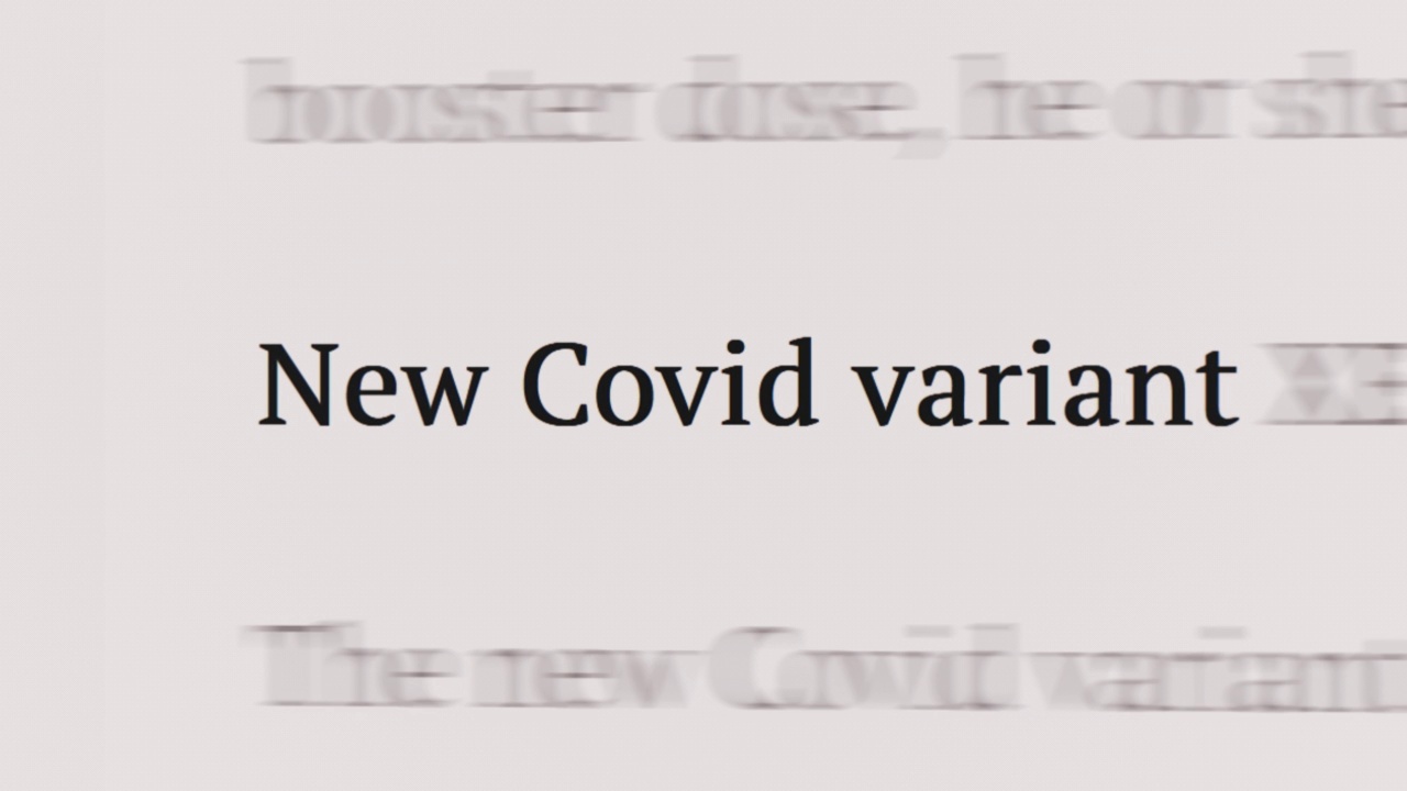 文章和文本中的新COVID变体视频素材