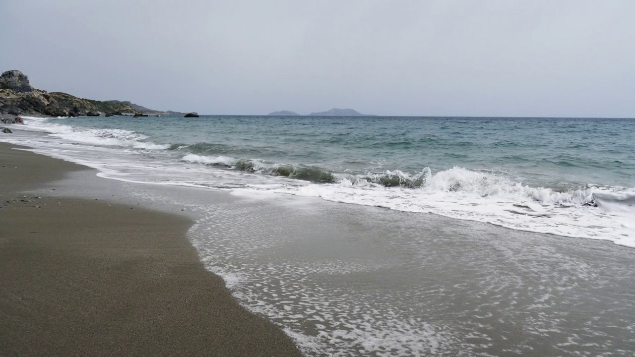 克里特岛南海岸海滩视频素材