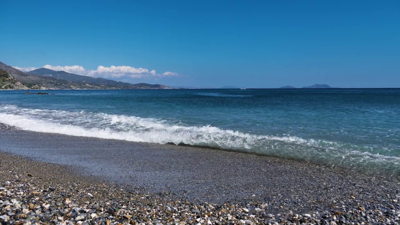 克里特岛南海岸海滩视频素材